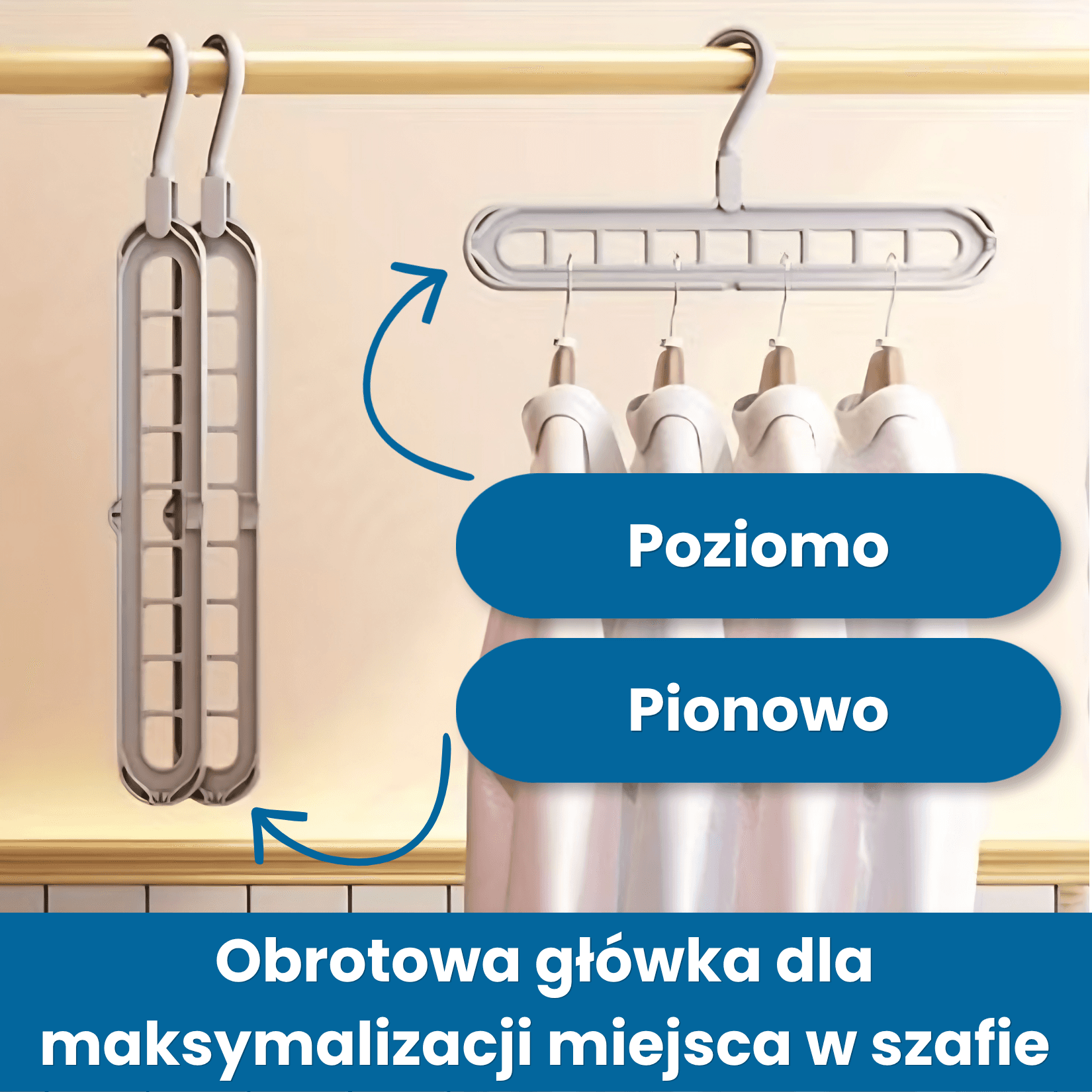 Multihold - 3x więcej miejsca w szafie - zestaw 3 sztuk