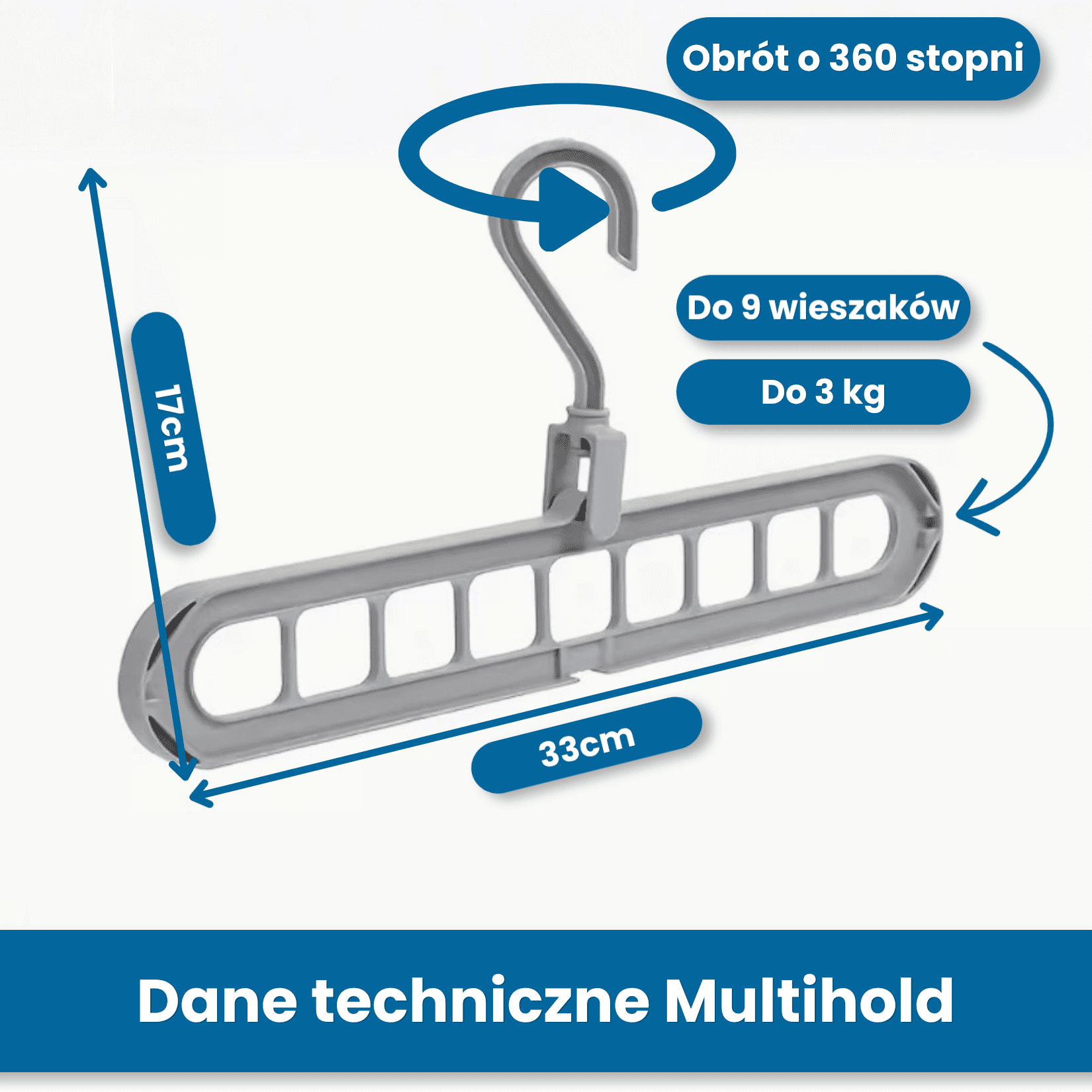 Multihold - 3x więcej miejsca w szafie - zestaw 3 sztuk