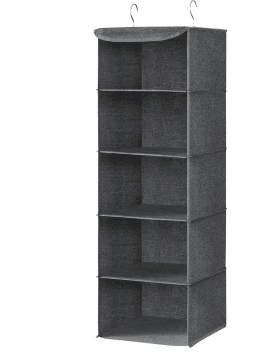 Organizer do Szafy Regał Wiszący Szary na Akcesoria Ubrania Uniwersalny